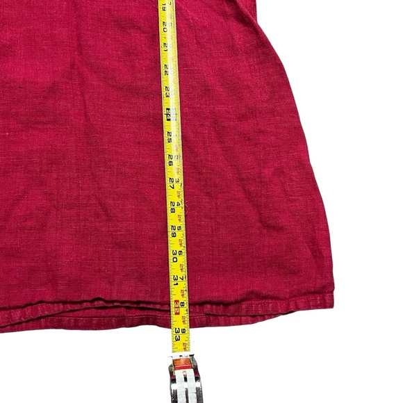 VTG Tom Tom California Linen Red Dress Made In USA Size Small - Picture 6 of 6